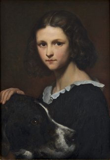 Portret van Cornelia met haar hond Turc