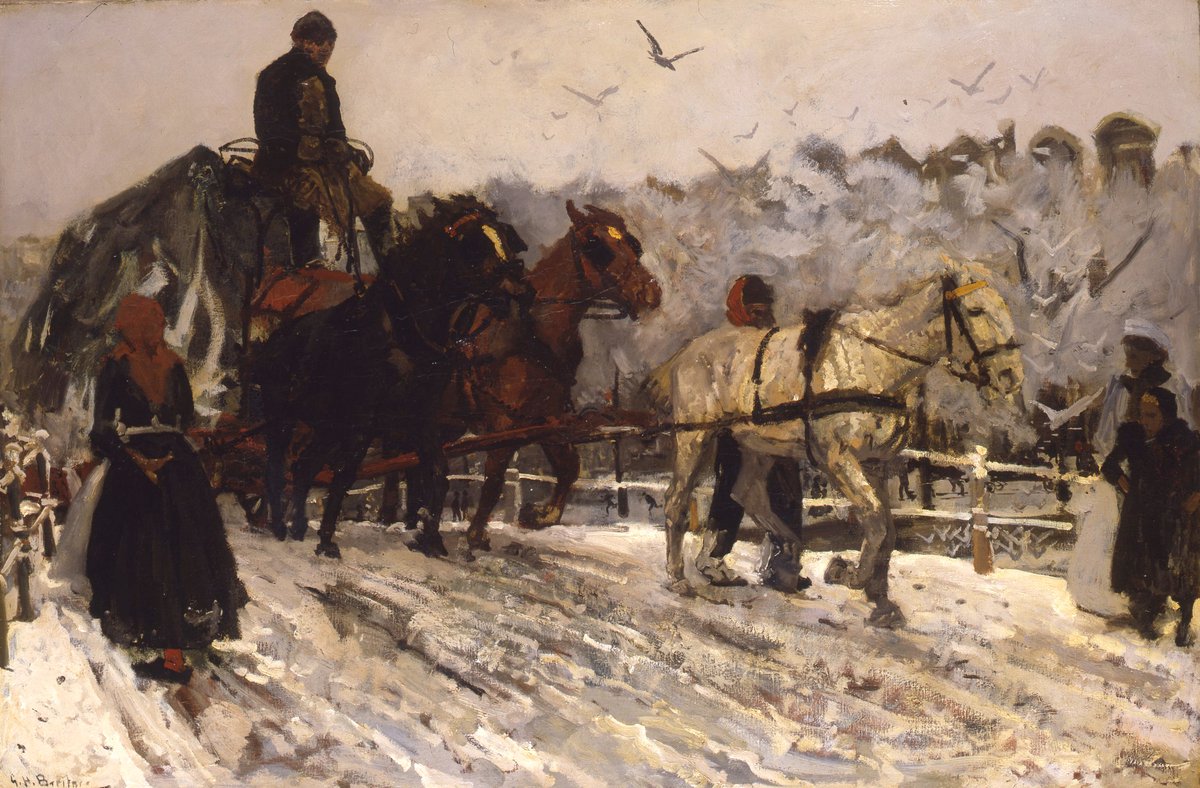 George Hendrik Breitner - Carthorses in the snow - 1890