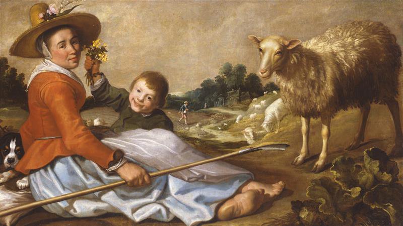 Jacob Gerritsz. Cuyp - Herderin met kind in een landschap - 1627