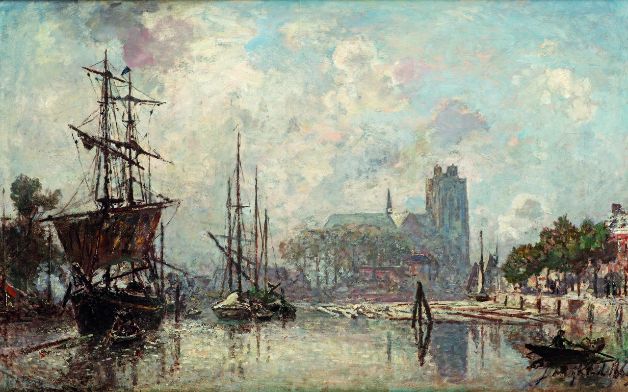 Johan Barthold Jongkind - Le port de Dordrecht - 1869