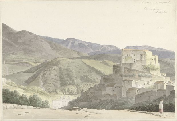Knip, Josephus Augustus - Italiaans landschap bij Subiaco