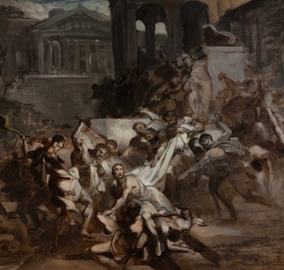 Theordore Géricault - Bloedbad op het Forum Romanum, vermoedelijk de moord op Keizer Galba - ca. 1812