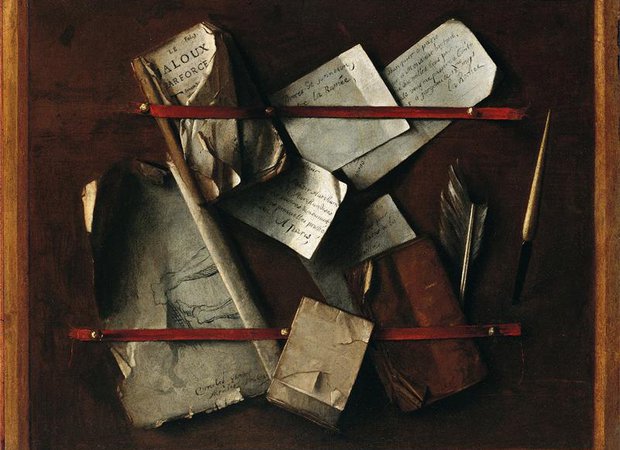 Cornelis van der Meulen - Trompe l'oeil brievenbord - 1673